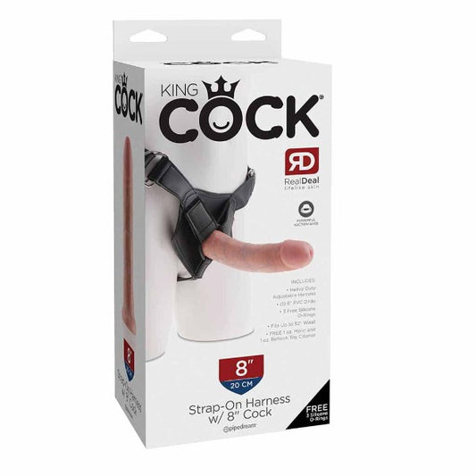 King Cock Strap On Harness With 8 Inch - Totally Adult