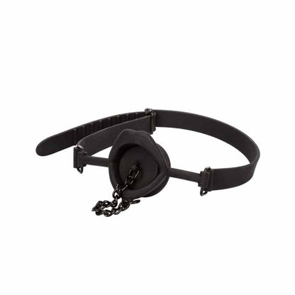 Scandal Silicone Stopper Gag Black - Totally Adult